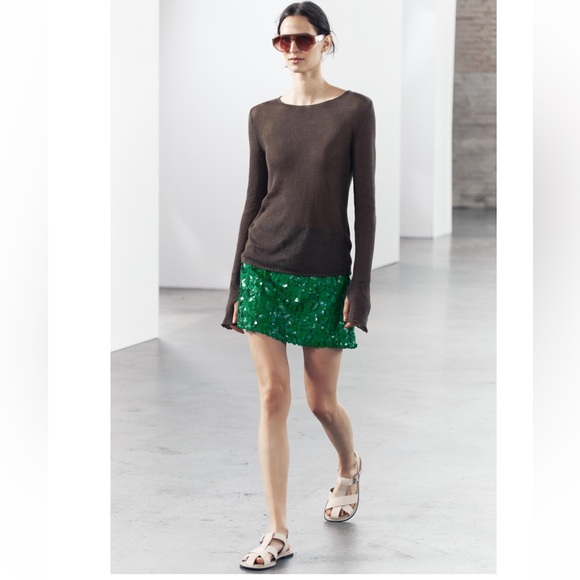 Zara sequin mini skirt - Picture 5 of 10